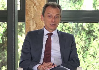 El ministro de Ciencia, Pedro Duque, durante la presentación del último estudio de la Fecyt.