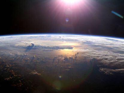 Imagen de la Tierra tomada desde la Estación Espacial Internacional.