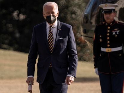 El presidente de Estados Unidos, Joe Biden, en la Casa Blanca, el jueves.