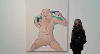 &#039;T&uacute; o yo&#039; obra de Mar&iacute;a Lassnig que se puede ver en la Fundaci&oacute;n Antoni T&agrave;pies.