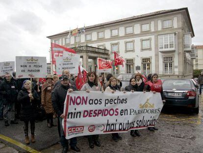 Manifestaci&oacute;n contra el cierre del Parador de Ferrol