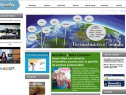 Captura de la p&aacute;gina web de Iberm&aacute;tica