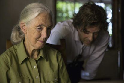 Jane Goodall durante su entrevista con Brett Morgen.