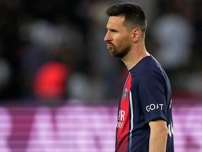 Lionel Messi, durante su último partido con el PSG este sábado.
