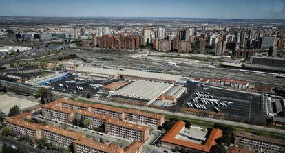 Terrenos de la Operación Chamartín fotografiados desde la Torre de Cristal de la Castellana.