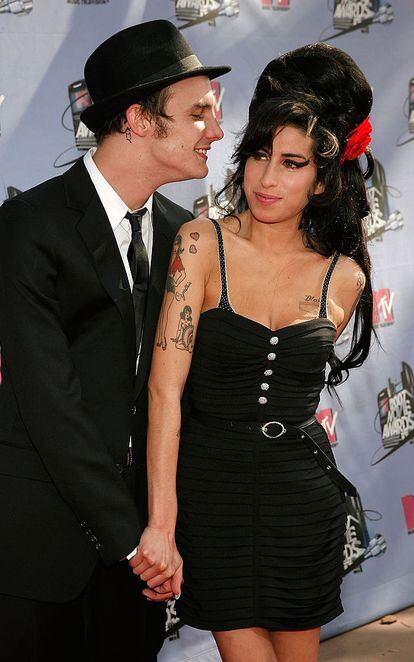 Amy Winehouse y Blake Fielder-Civil en los premios MTV de 2007.