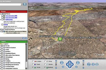Wikiloc.com anima a sus usuarios a crear rutas que luego se muestran sobre el mapas o en el globo terráqueo de Google Earth.