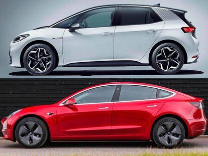 Tesla y Volkswagen se lanzan a la carrera por ser los primeros en lanzar un coche eléctrico asequible