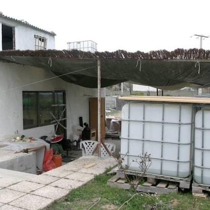 La casa, fotografiada en los días posteriores al atentado.