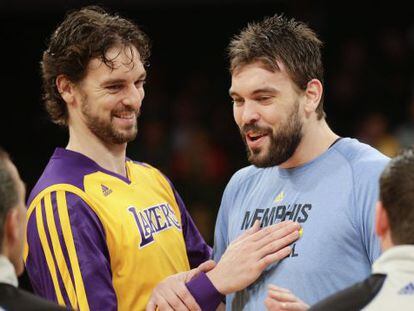 Pau y Marc Gasol, en 2013.