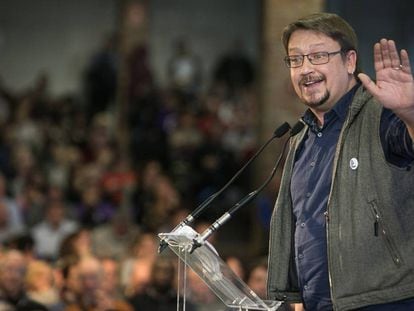 Xavier Domènech, diumenge, en l'acte de presentació d'Un País en Comú.