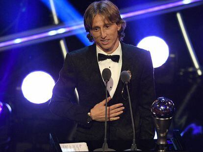Luka Modric, recibe el premio 'The Best 2018' de la FIFA a mejor jugador