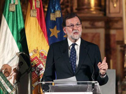 El presidente del Gobierno, Mariano Rajoy, en Cádiz.