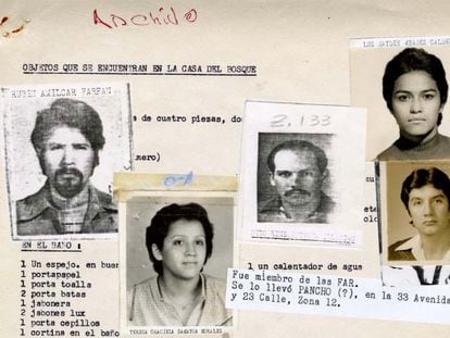 Algunas de las víctimas asesinadas por el régimen del general Óscar Humberto Mejía Víctores en Guatemala que aparecen en el registro del 'Diario Militar', también llamado 'Dosier de la Muerte'.