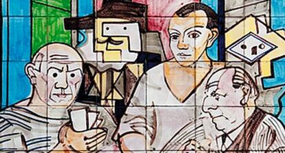 Picasso y Pepe Isbert, en una timba imaginaria.