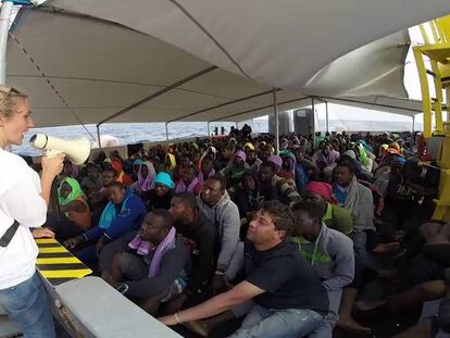 Una semana a bordo de un barco de rescate de migrantes en el Mediterráneo