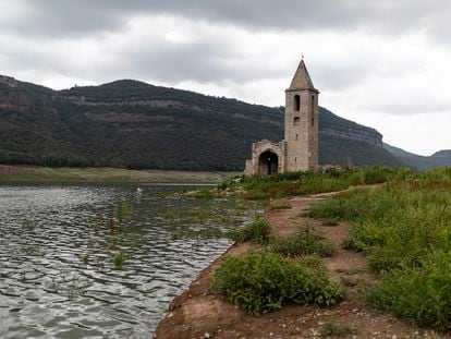 El pantano de Sau, que gracias a las lluvias de las últimas semanas ha alcanzado el 31% de su capacidad.