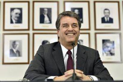 En la imagen de ayer, el diplomático brasileño Roberto Azevedo ha sido nombrado próximo director general de la Organización Mundial del Comercio (OMC).
