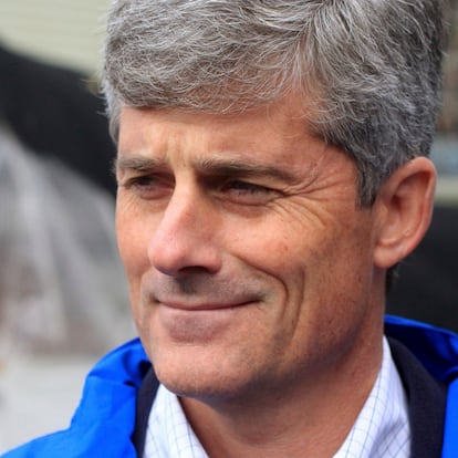 OceanGate CEO Stockton Rush is seen on Oct. 22, 2013, in Seattle. Rescuers in a remote area of the Atlantic Ocean raced against time Tuesday, June 20, 2023, to find a missing submersible before the oxygen supply runs out for five people, including Rush, who were on a mission to document the wreckage of the Titanic. (Greg Gilbert/The Seattle Times via AP)