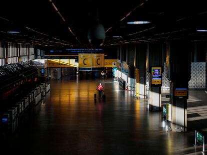 Imagen de este martes del aeropuerto de Guarulhos, vacío.