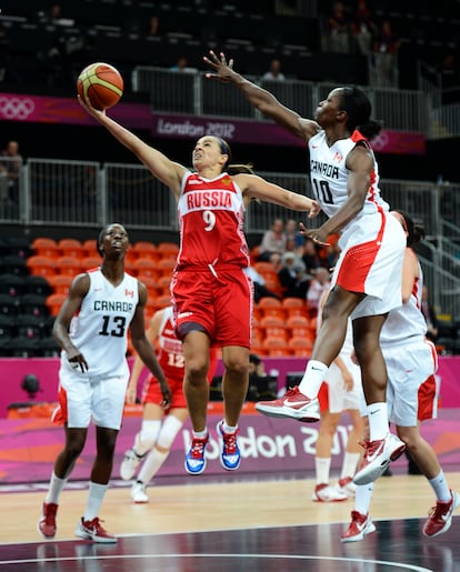 Becky Hammon, en 2012, con la selección de Rusia.