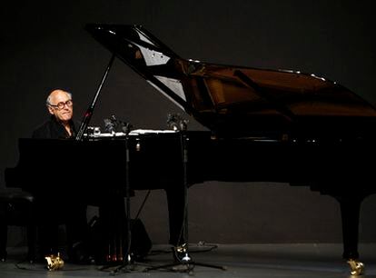 Michael Nyman, el viernes en el desfile de Adolfo Domínguez en Cibeles.