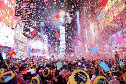Celebración del Año Nuevo en Times Square (Nueva York).