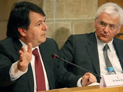 Xavier Solà y Ferran Mascarell, en una comparecencia conjunta.