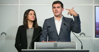 Inés Arrimadas y Albert Rivera, en una imagen de archivo.