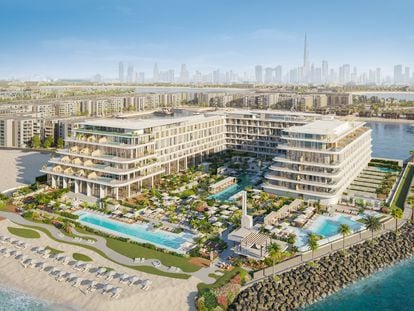 Maqueta del futuro Gran Meliá Dubai Jumeirah, que abrirá sus puertas en el último trimestre de 2025