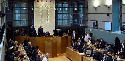 Diputados de Valonia, este viernes en el Parlamento.