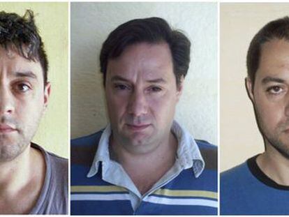 Los tres narcos pr&oacute;fugos de Argentina, V&iacute;ctor Schillaci, Mart&iacute;n Lanatta y su hermano Cristian.