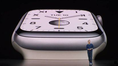 Nuevo modelo de titanio de Apple Watch Series 5.