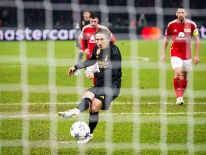 Luka Modric falla un penalti el martes ante el Unión Berlín.