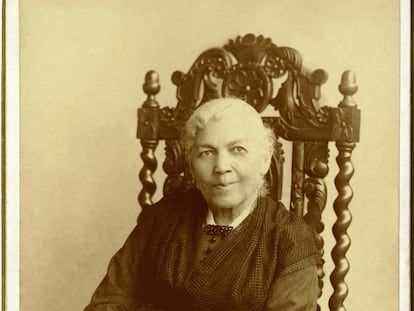 Único retrato conocido de Harriet Jacobs. C. M. Gilbert (Gilbert Studios, Washington), restaurada por Adam Cuerden.