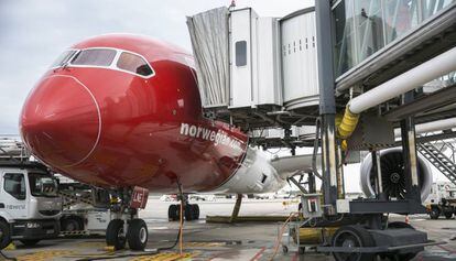 Inauguración del primer vuelo de Barcelona a Los Angeles de Norwegian.