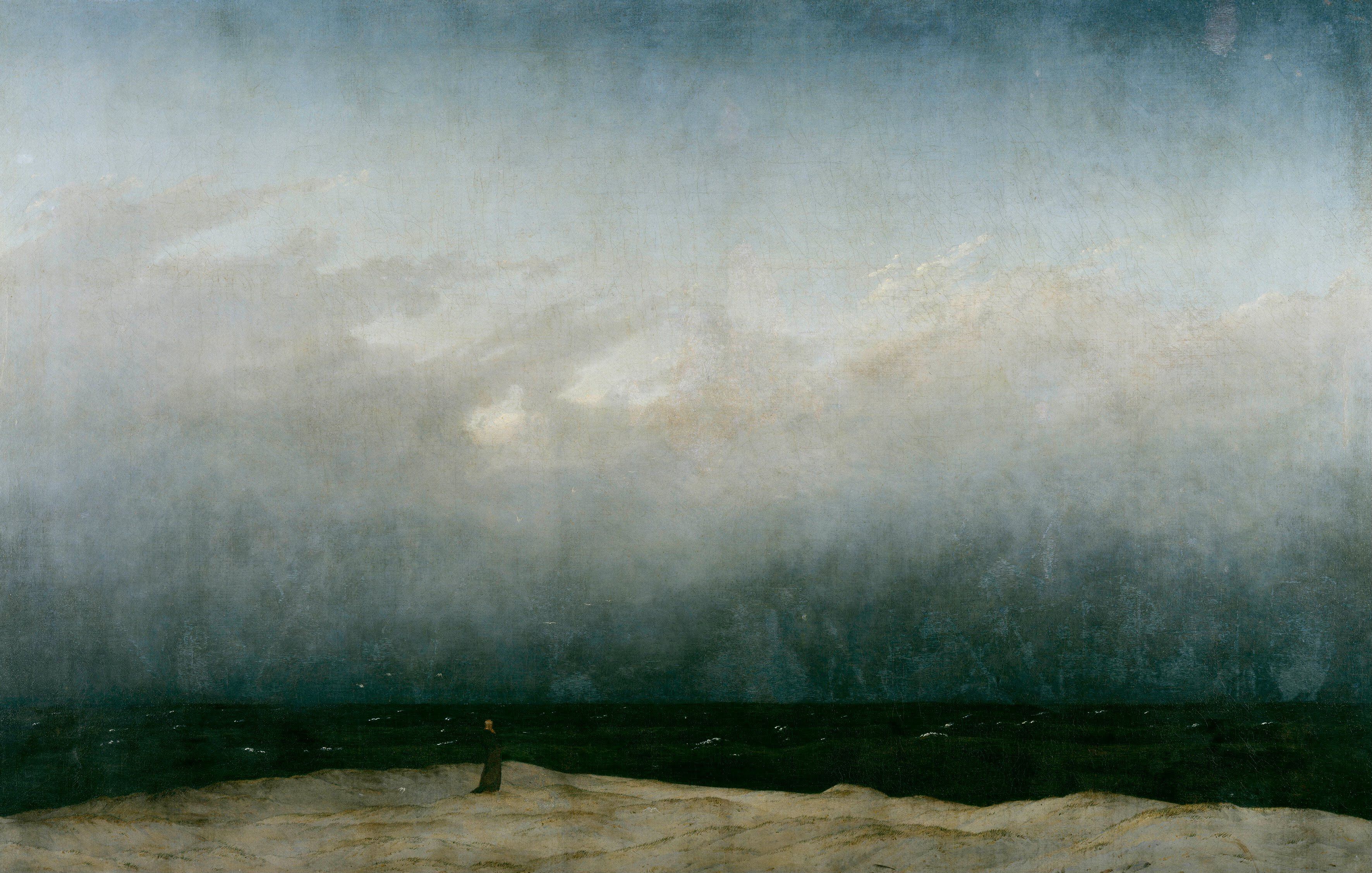 'Monje a la orilla del mar', 1808, de Caspar David Friedrich.