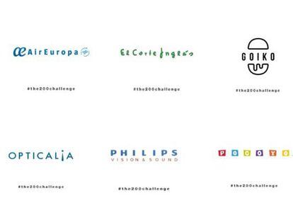 Logos de empresas que han espaciado sus letras.