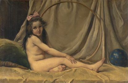 ‘Crisálida’ (1897), de Pedro Sáenz Sáenz. La obra de este artista malagueño, popular en su época, ha sido criticada en los últimos años por sus desnudos infantiles.