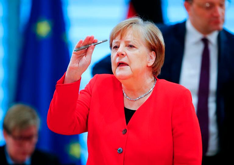La canciller alemana, Angela Merkel, durante la reunión semanal del Gobierno este miércoles.