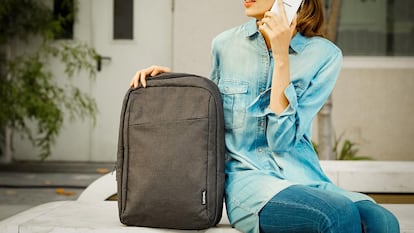 Mochila Para Portátil De 15.6 Con Estilo Para Mujer-gris