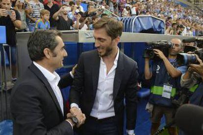 Valverde saluda a Zubeldía.