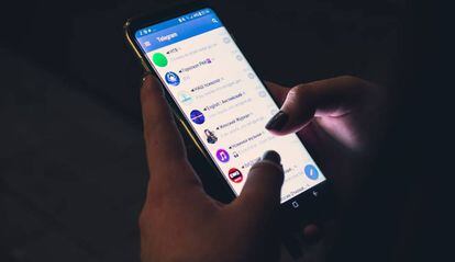Telegram en un móvil Android.