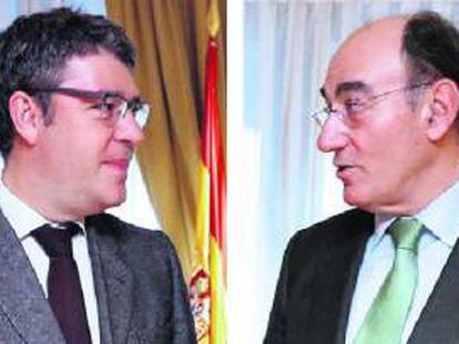 El ministro de Energía, Alvaro Nadal, y el presidente de Iberdrola, Ignacio Galán.