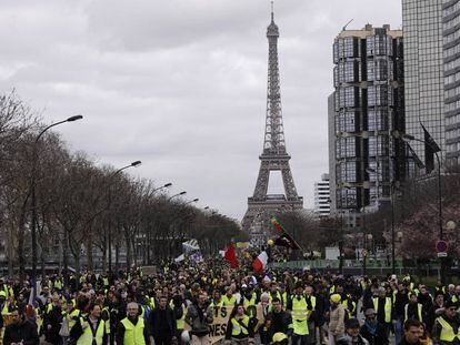 Protestas de los chalecos amarillos en París durante el pasado fin de semana