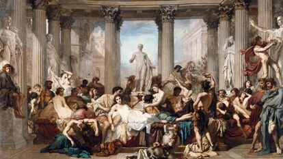 Romans en la decadència (1847), oli sobre llenç de Thomas Couture (1815-1879).