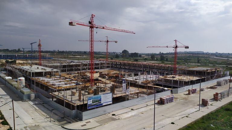 Una promoción de viviendas en construcción, la semana pasada.