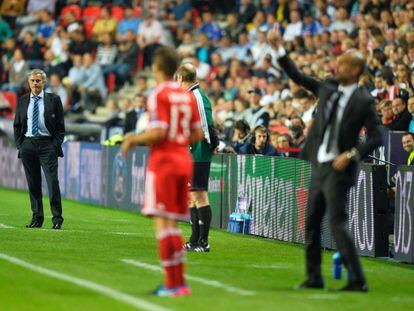 Mourinho y Guardiola, durante la Supercopa de Europa.