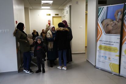 Interior del centro de salud de UNRWA del campo de refugiados de Aida. 