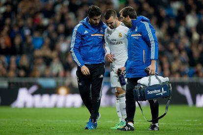 Jesé se retira lesionado durante el partido de Copa ante Osasuna 